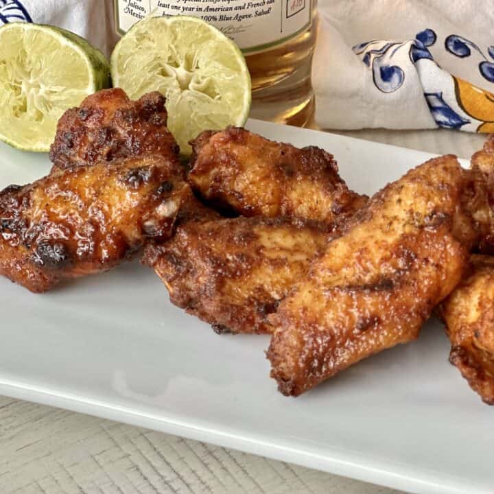 Grilled Tequila Lime Chicken Wings Recipe • Fancy Apron