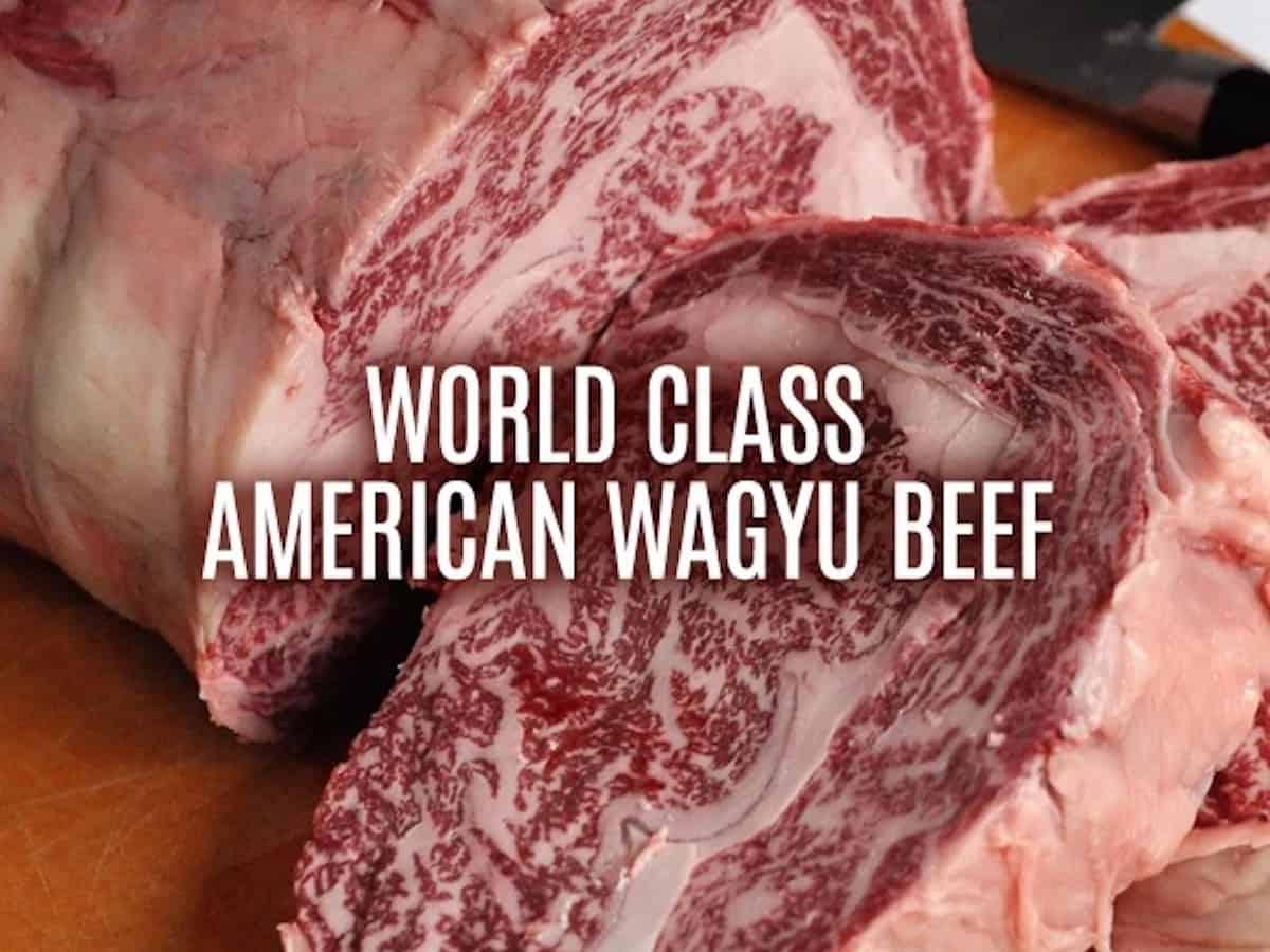 large piece of American wagyu beef