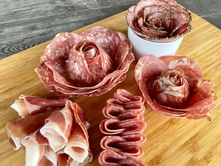 How to Make a Meat Rose for a Charcuterie Board • Fancy Apron