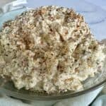 potato salad without egg in glass bowl