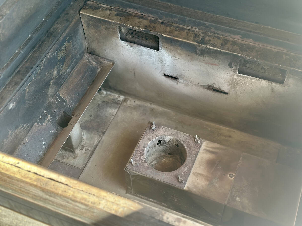 cleaned interior of traeger grill