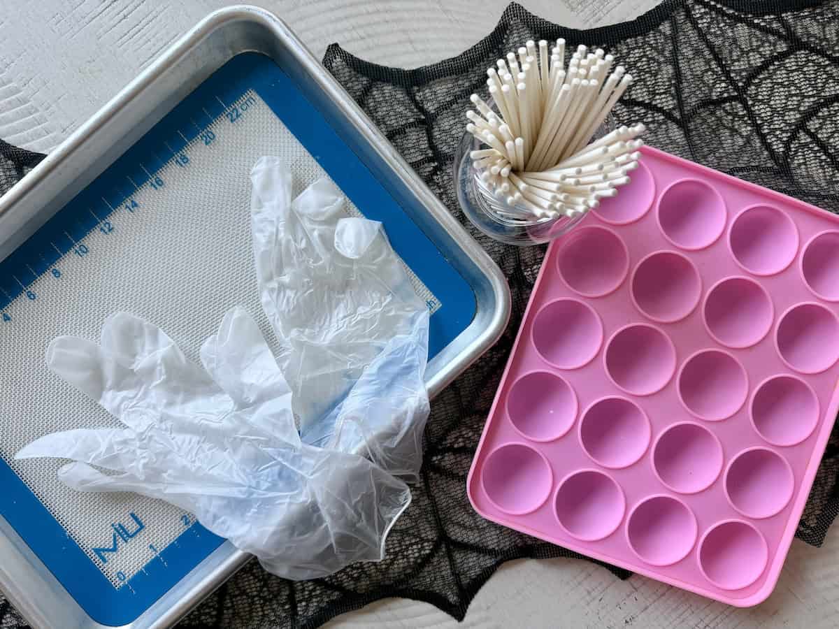 cake pop supplies small sheet pan lollipop sticks pink silicone mold