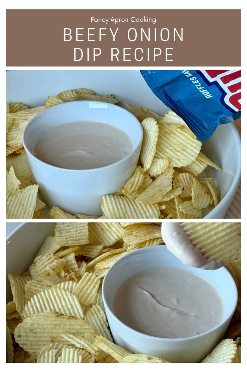 onion dip and ruffles potato chips