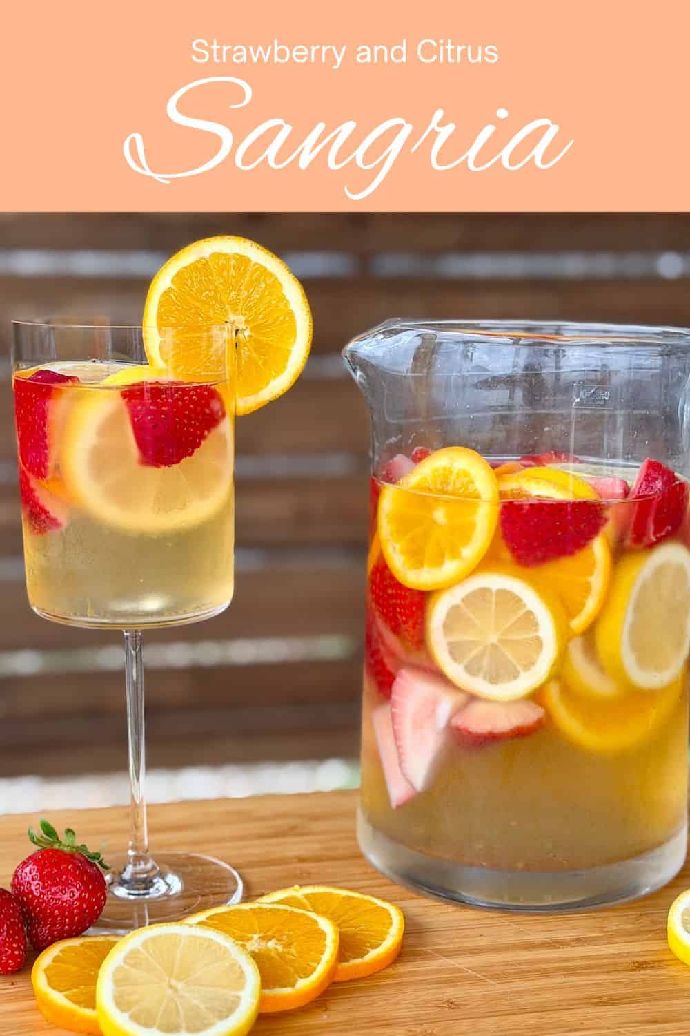 strawberry white wine pinterest pin