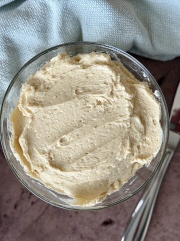 soy miso butter in glass bowl